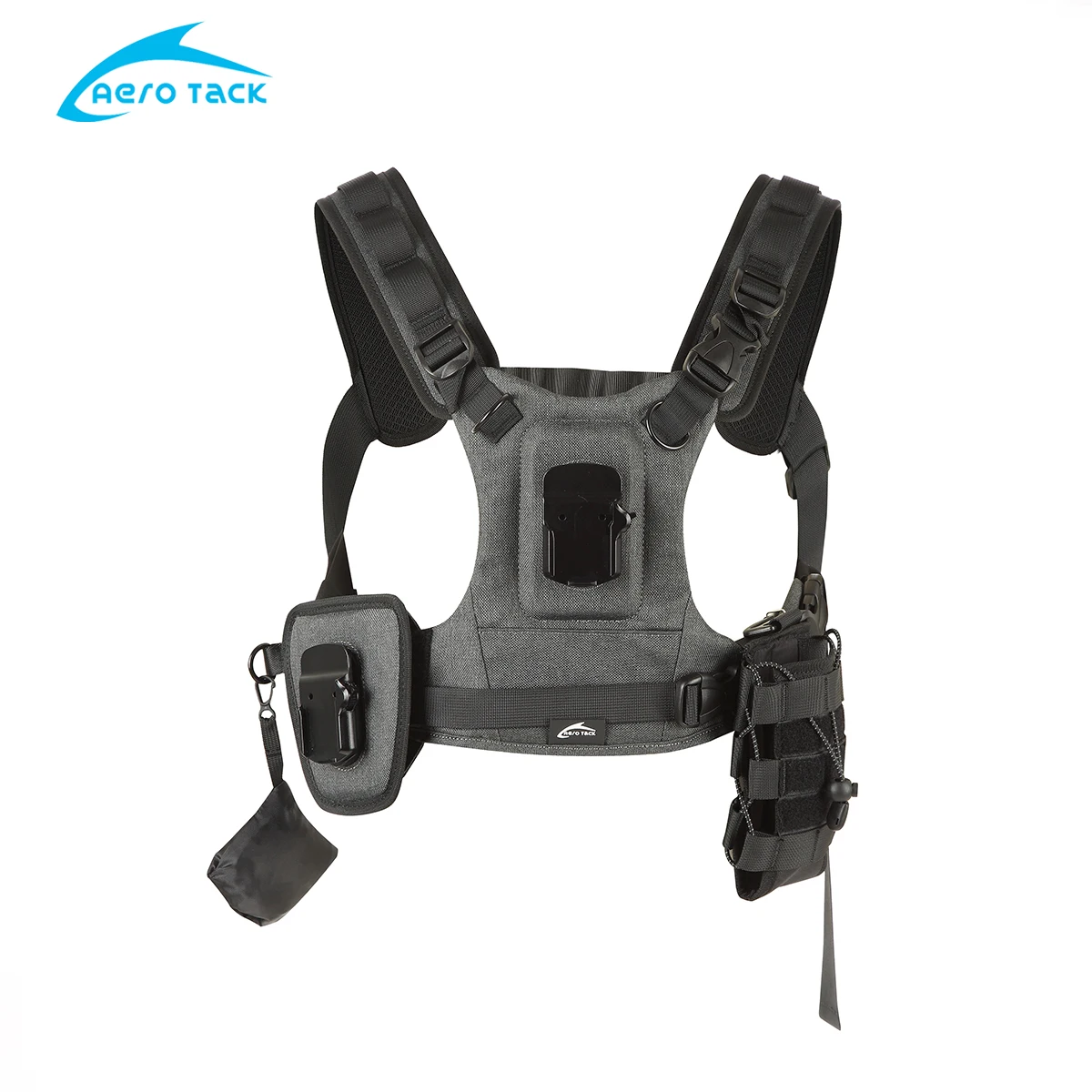Aero Tack  Camera Vest Harness Dual Shoulder Camera Strap Vest Large Capacity Quick-Release Camera Harness Travel Photography