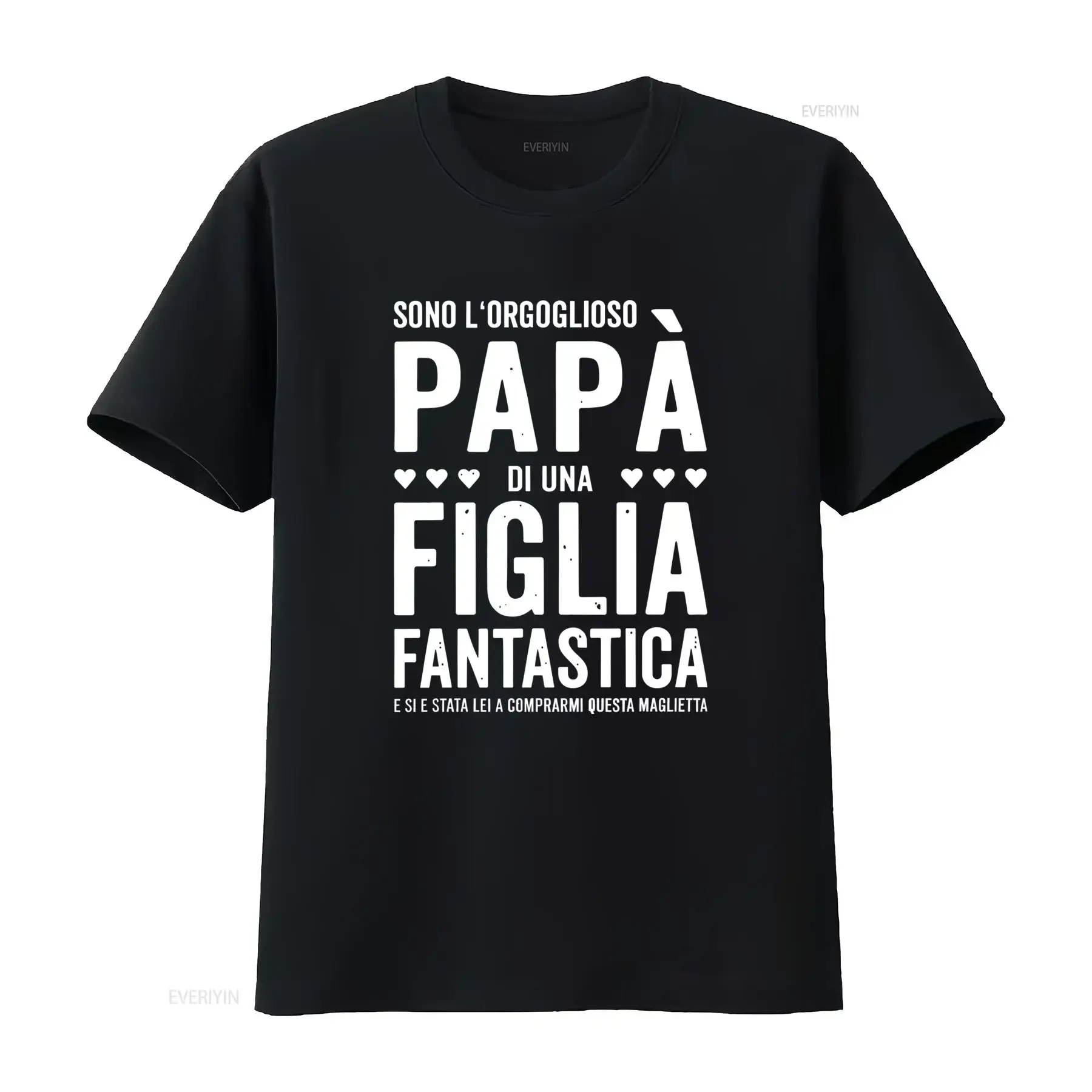 Maglietta Uomo Orgoglio Italiano Papa T Shirt Loose Fit Collo Tondo Casual Comoda per Papà Festa del Abbigliamento a vintage