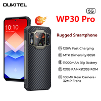 Oukitel WP30 Pro 5G Global Version Rugged Smartphone MTK Dimensity 8050 Mobile Phone 6.78\