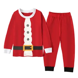 Kids Christmas Costume Boys Girls Santa Claus Clothes Set Child Xmas Costumes Novetly Carnival Party Cosplay Outfit