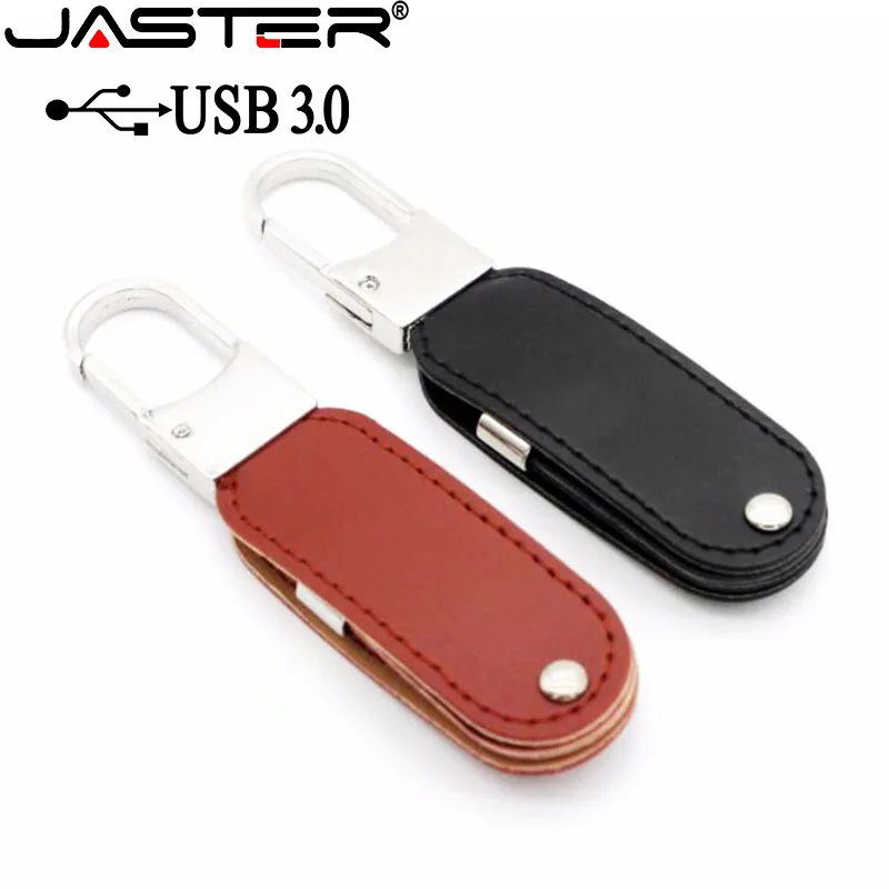 

100% real capacity metal leather keychain pendrive usb flash drive 32GB 8GB USB 3.0 commercial Memory Stick Pendrives fashion