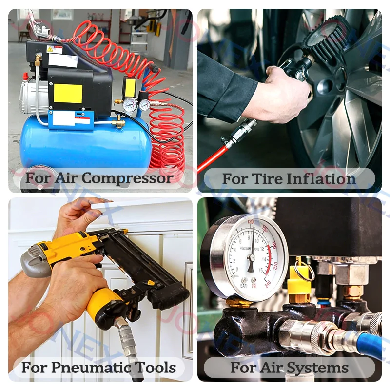 C Type Pneumatic Fitting Connectors Plug / Socket / Coupler for Air Hose Compressor Accessories Quick Release Connection