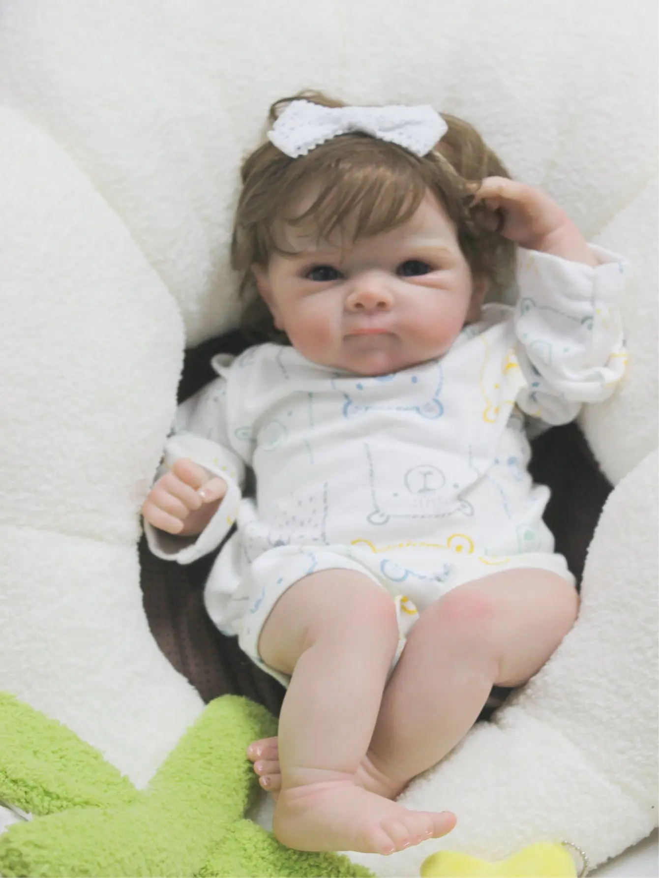 Silicone Reborn Doll com Soft Cloth Case, Boneca Realista, True Vienna, Presentes para Crianças, Live, Unisex, 50 cm