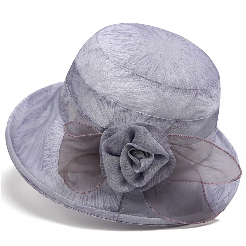 Women's Bucket Hat Spring Summer Hats For Women Breathable Round Top Flower Fashion Lady Sun Hat Suncreen Casual Sunhat New Thin