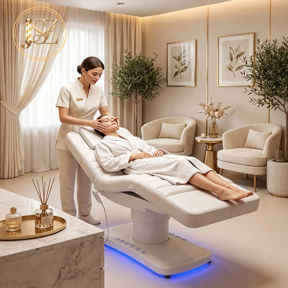 Commercial Heavy‑Duty Electric Beauty Massage Bed Multi‑Angle Adjust Remote Foot Control for Salon Clinic Spa