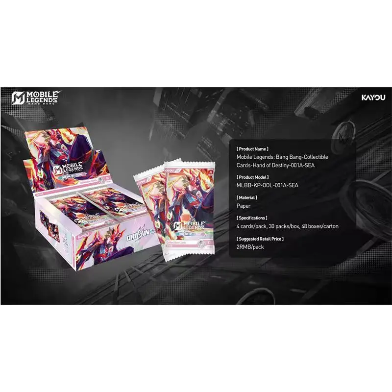 Nouvelles cartes à collectionner authentiques KAYOU Mobile Legends Bang Bang, série Hand of Destiny, Ulti Secret UR, cartes de jeu de combat, jouet