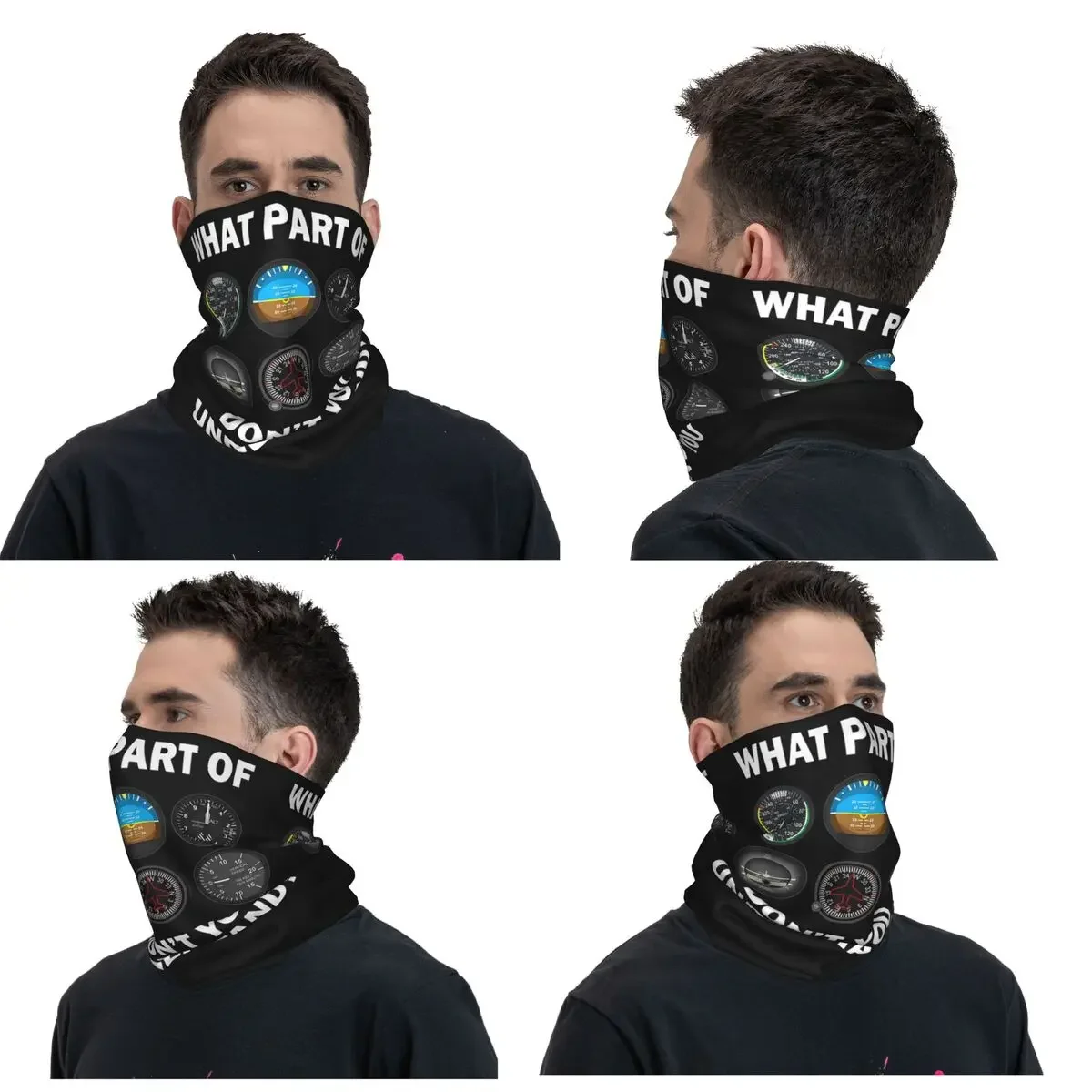 Pilot Gift Pilot Airplane Stuff And Accessories Pilot Instruments Bandana Neck Cover Printed Mask Scarf Headband Sports Unisex