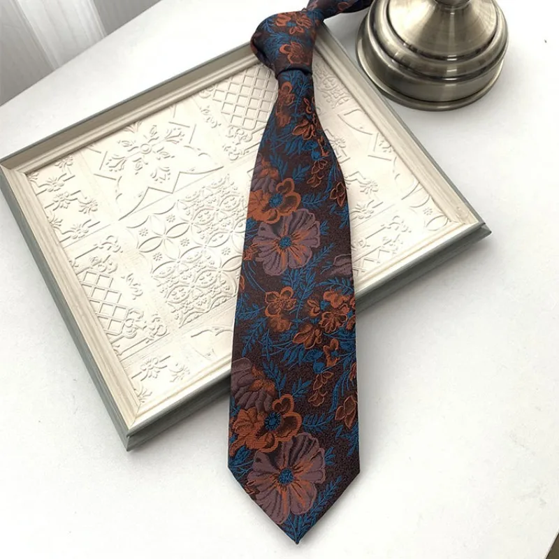 Flower Patterned Tie Student Uniform Accessories Casual and Personalized Tie for Both Boys and Girls Requiring Manual Knotting image 4
