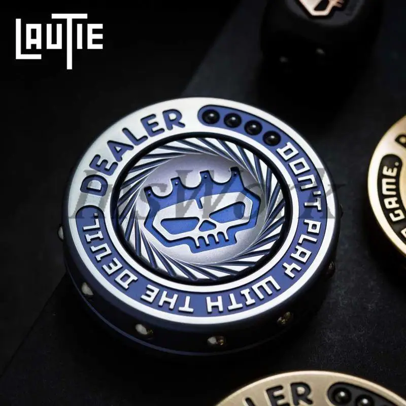 LAUTIE EDC BIG Dealer Coin 2099 Series Poker Fidget Spinner Fingertip Gyro Antistress Fidget Toys