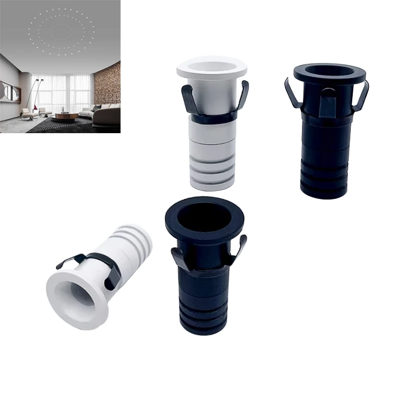 4PCS LED Spotlight Cabinet Mini Spot Light Recessed 1W3W Down Light Cupboard Showcase Display Light 110-240V DC12V Aluminum Body