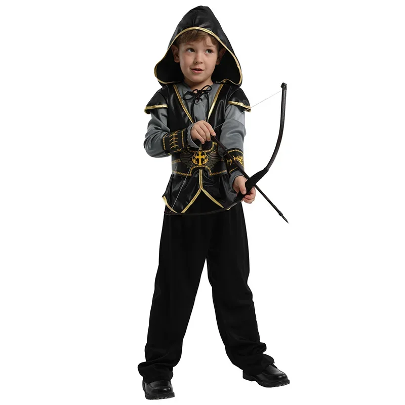 

Kids Archer Costume Boys Hunter Costume Robin Hood Cosplay For Halloween Purim Carnival Party Outfits