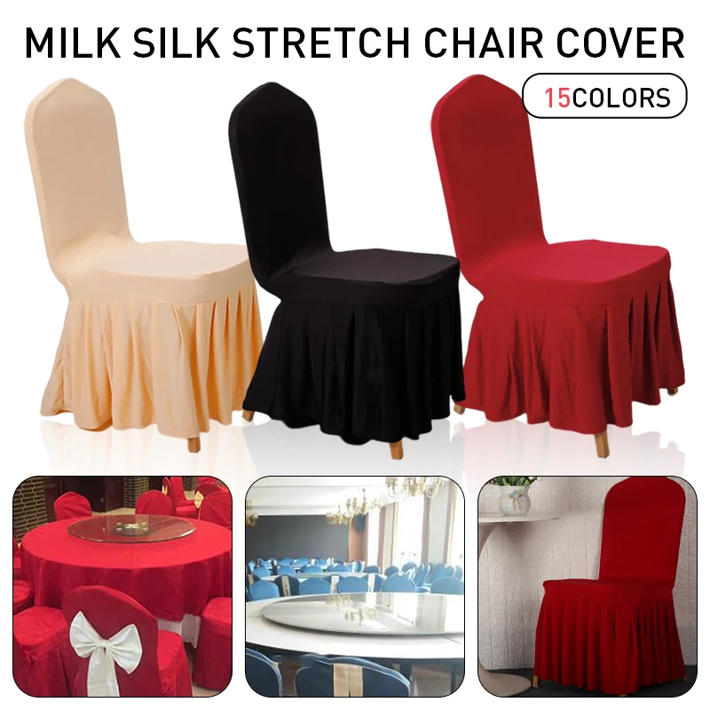 

1 Pcs Universal Hotel Wedding Chairs Cover Thick Elastic All Inclusive Dining Chair Covers For Party Banquet Event Decoration