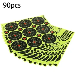 90Pcs/Pack 3 Inch Splash Flower Target Adhesive Reactivity Shoot Target Aim For Gun / Rifle / Pistol Binders Targete Sets