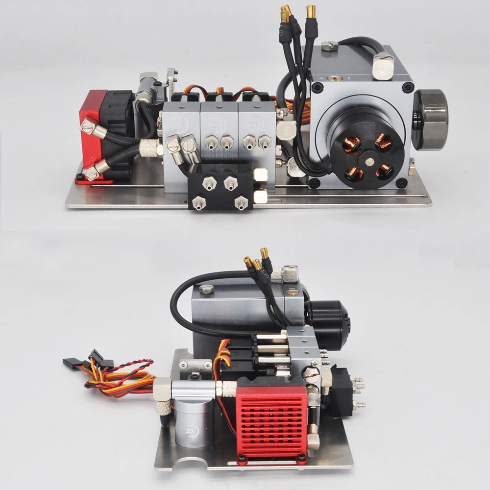 Huina 1599 Hydraulic Kit Integrated Pump/3CH Valve/Copper Cylinder/ Power Switch Module For 1:14 RC Metal Excavator Upgrade Part