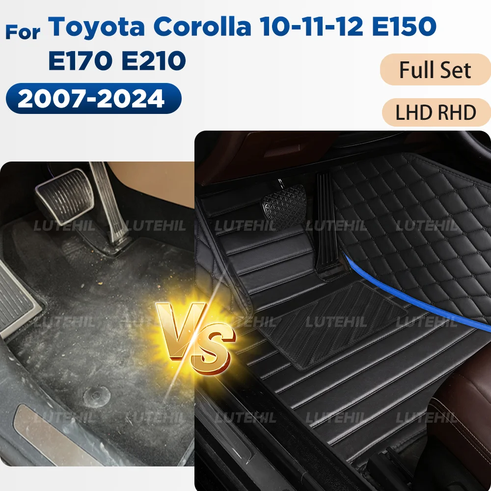 

LUTEHIL для Toyota Corolla 10 11 12 поколения E150 E170 E210 2007-2024 автомобильный коврик на заказ, аксессуары для интерьера, защитные