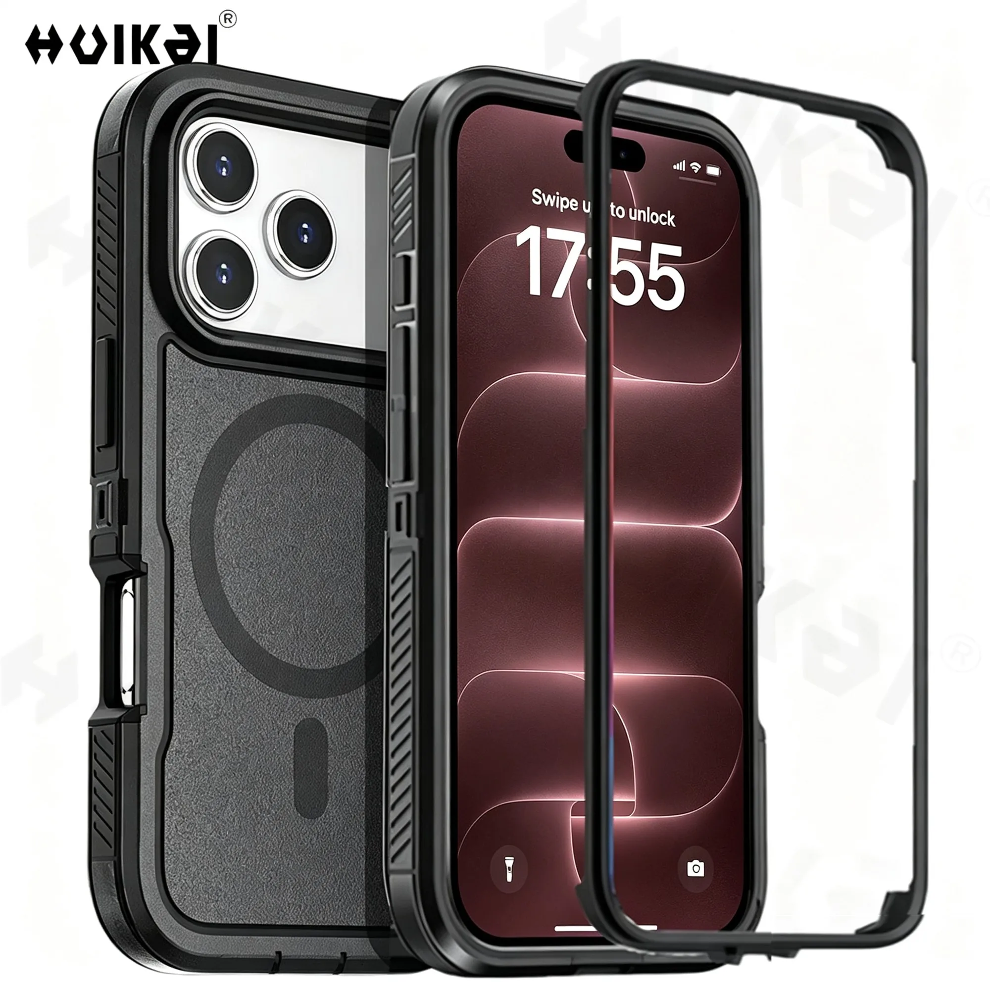Hülle für iPhone 18 Pro Max 17 16 Pro Max 15 14 Pro 13 12 Hochleistungs-Stoßdämpfung Vollschutz-Silikon-Gummi-Cover