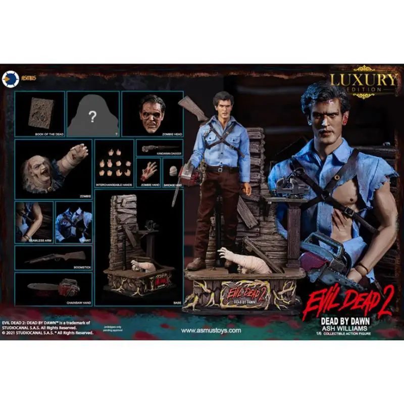 In Stock 100% Original Asmus Toys Eda001lux 1/6 Evil Dead 2 Ash Williams Pvc Film Character Model Art Collection Toys