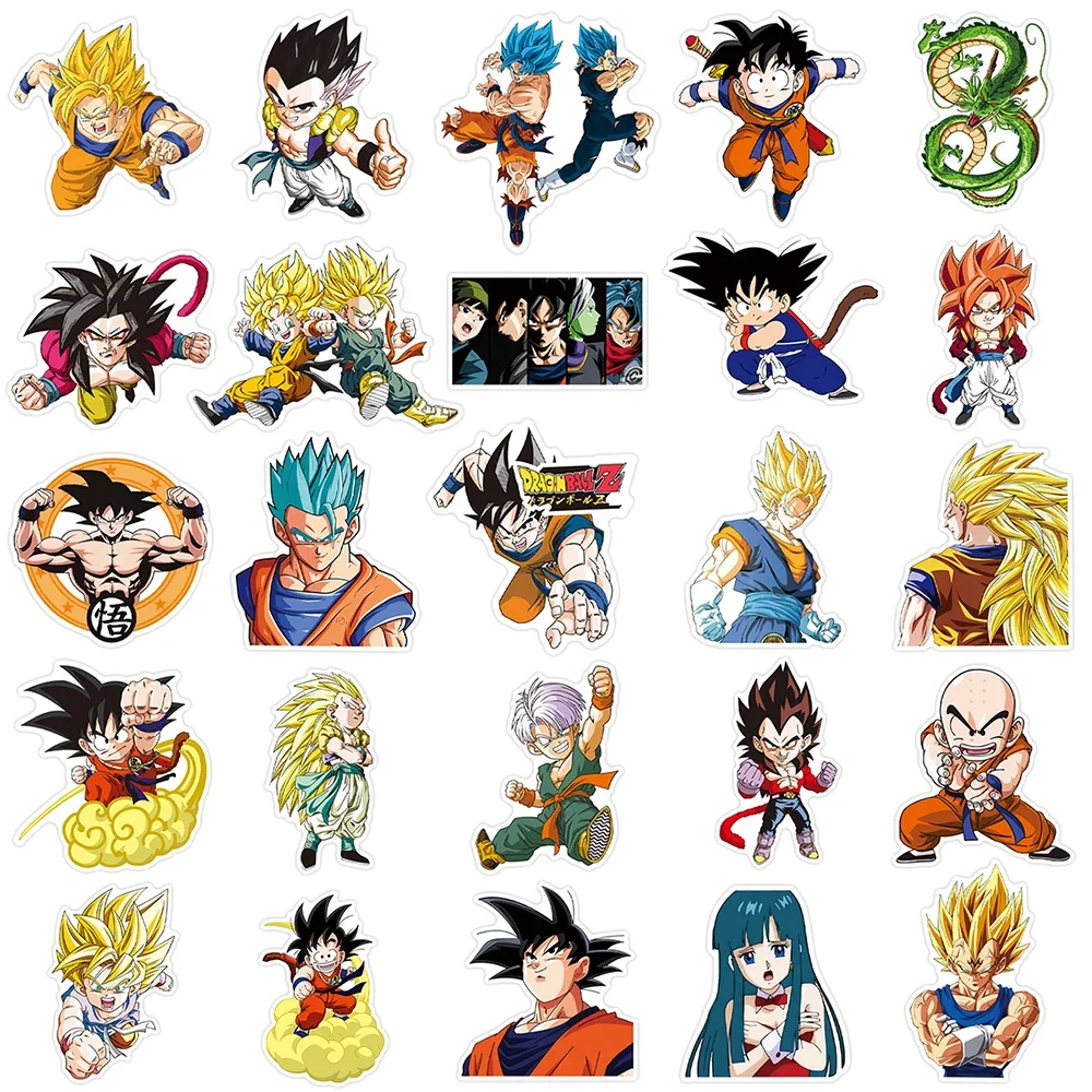 Classic Son Goku Anime Dragon Ball Stickers 30 50pcs Decals Cool Cartoon Japan DIY Toy Kids Laptop Water Bottle Phone Sticker