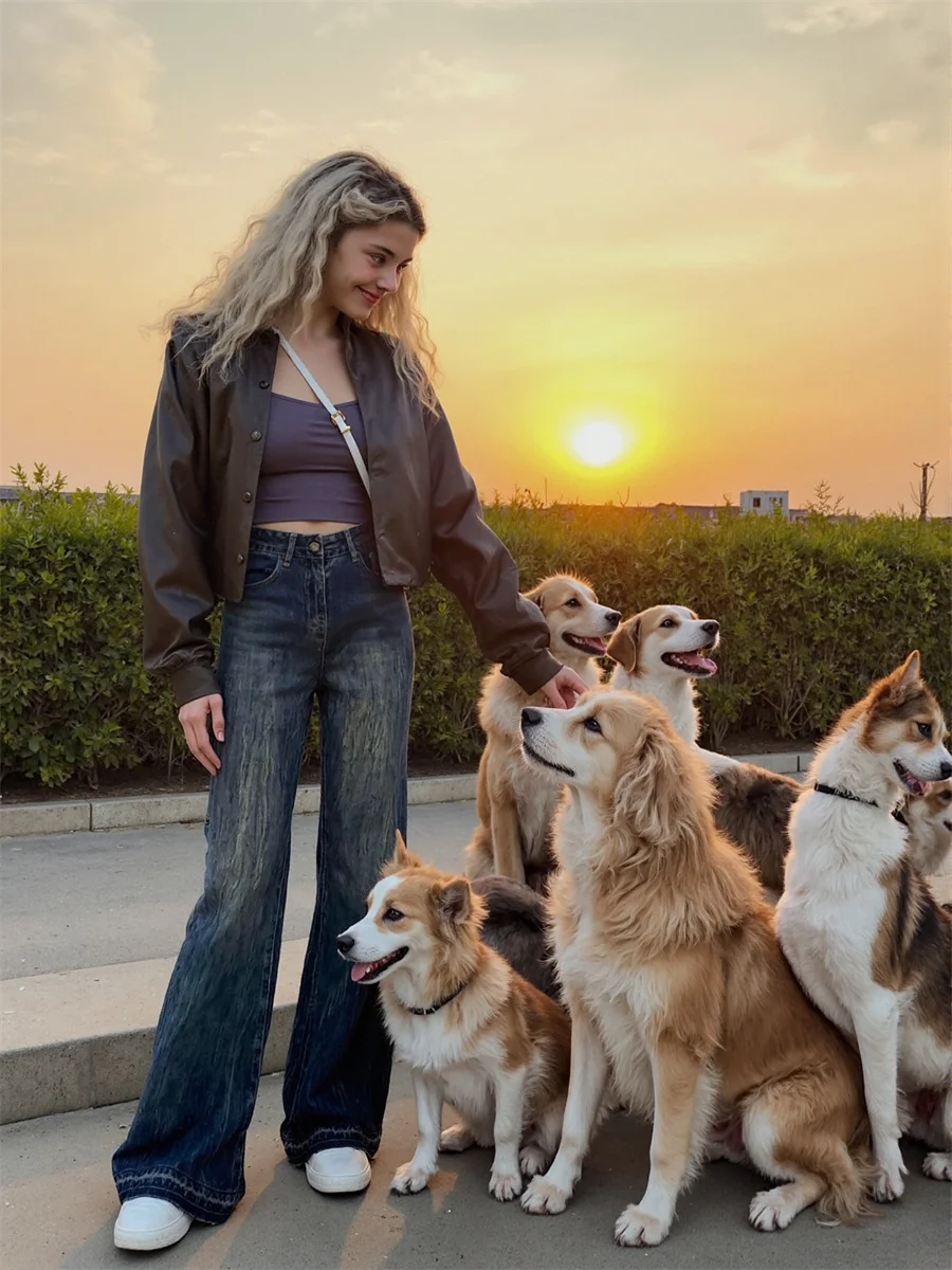 フレアダメージジーンズパンツ女性用デニム女性服リッピング穴あきボーイフレンドグラフィティワイルドヒップスターカジュアルオールマッチ