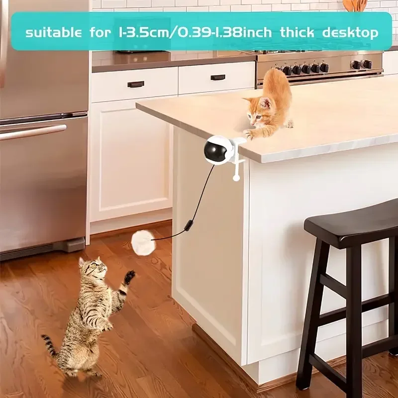 Elektronische Bewegung Katze Spielzeug YoYo Hebe Ball Elektrische Flattern Interaktive Katze Teaser Spielzeug Rotierenden Interaktive Puzzle Haustier Spielzeug – Detail 4