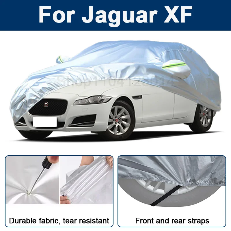 

Outdoor Full Car Cover For Jaguar XF with Reflective Strips Waterproof Snowproof Dustproof UV Protection Auto Accessories
