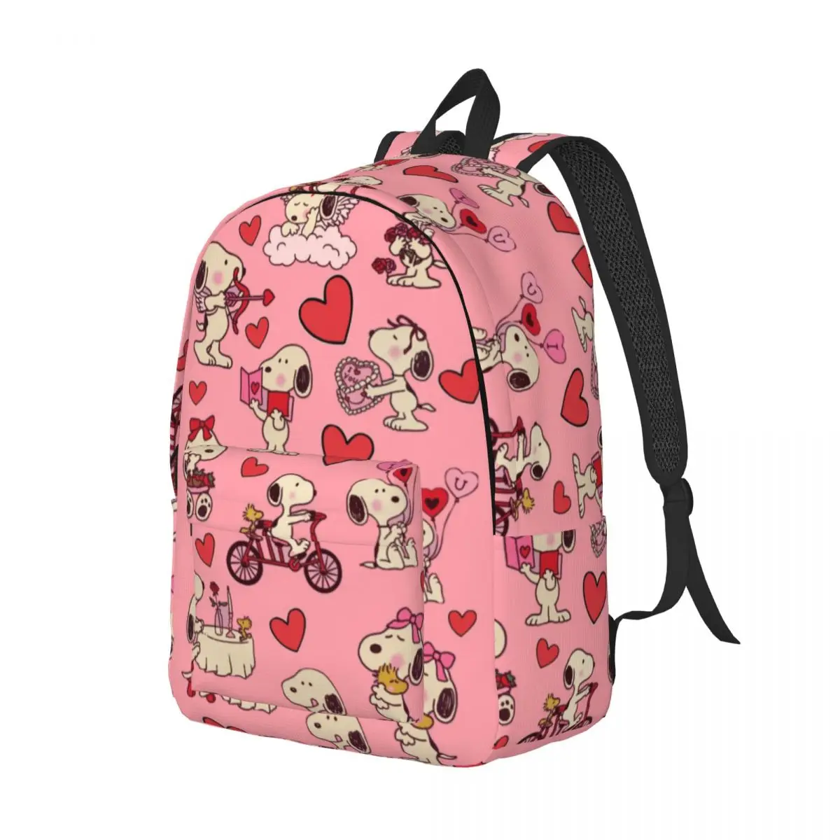 Snoopy Casual Canvas Backpack - Multi-Compartment Lightweight Bag for School, Hiking, and Everyday Essentials