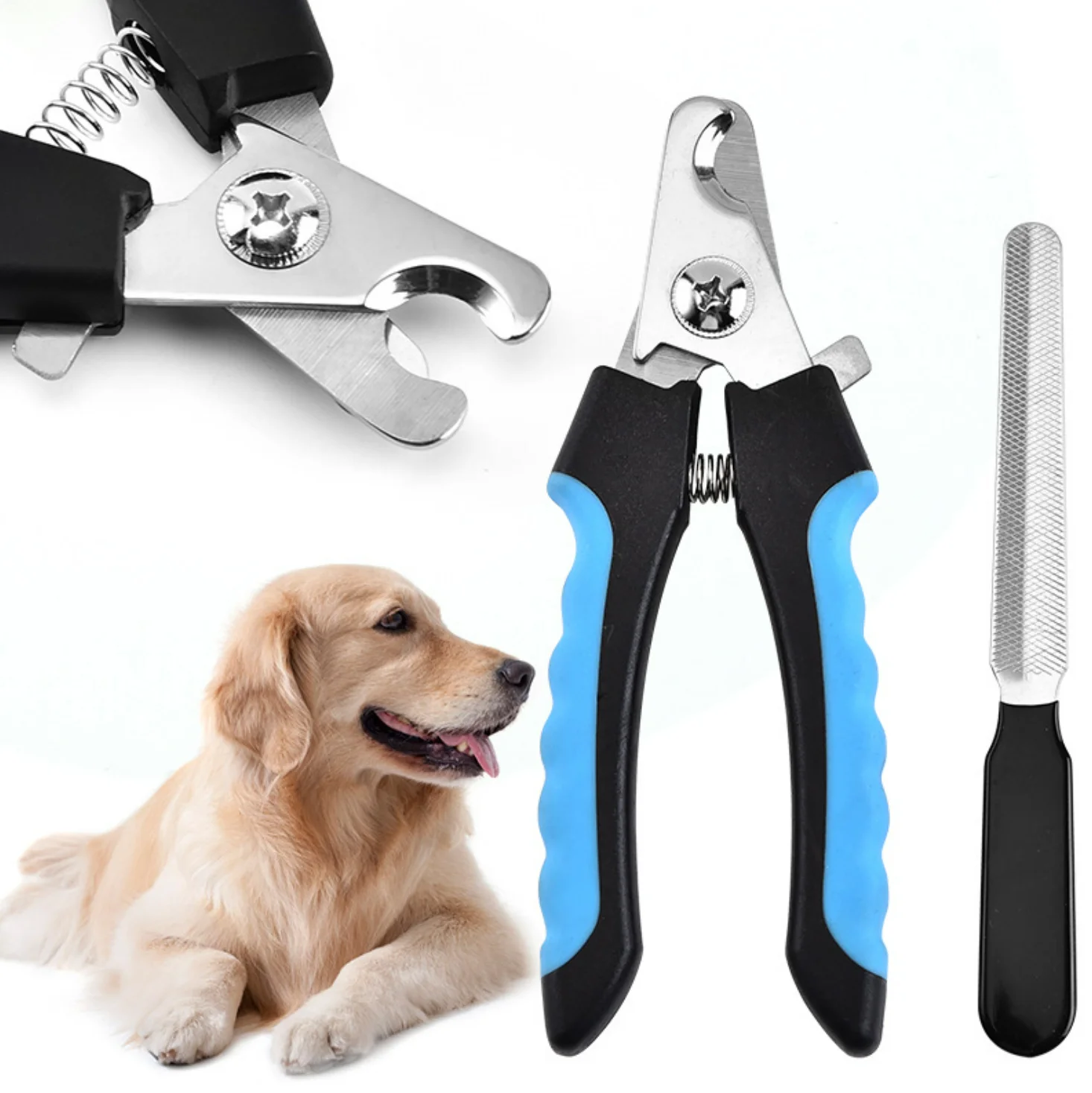 Dog Nail Clippers with Safety Guard Cat Dog Nail Trimmers Pet Nail Clippers Sharp Blades Suitable for Medium Large Dogs Cats