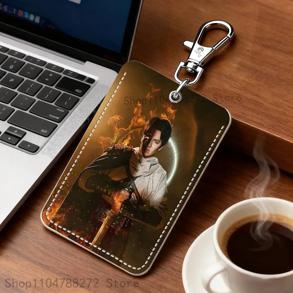 D-Dimash aangepaste toegangskaart geval lederen kaarthouder sleutelhanger sleutelhanger transport kaart geval geschenken