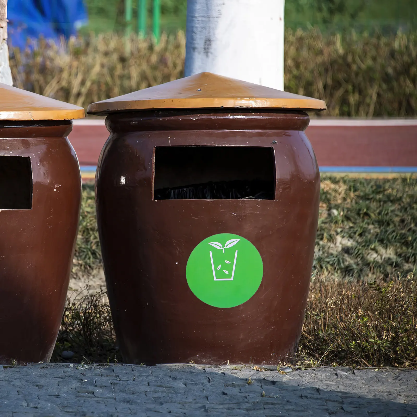 6Pcs Recycle Stickers For Bins For Garage Trash Bin Teacher Labels Garbage Can Colored Recycling Sign