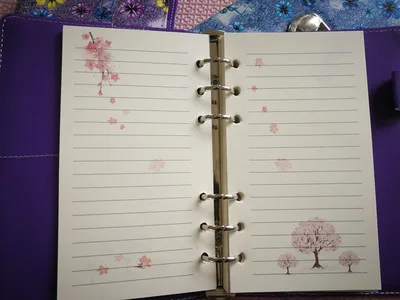 Portable loose-leaf color page password notebook notebook notepad notebook diary Creative notebook Planner A6