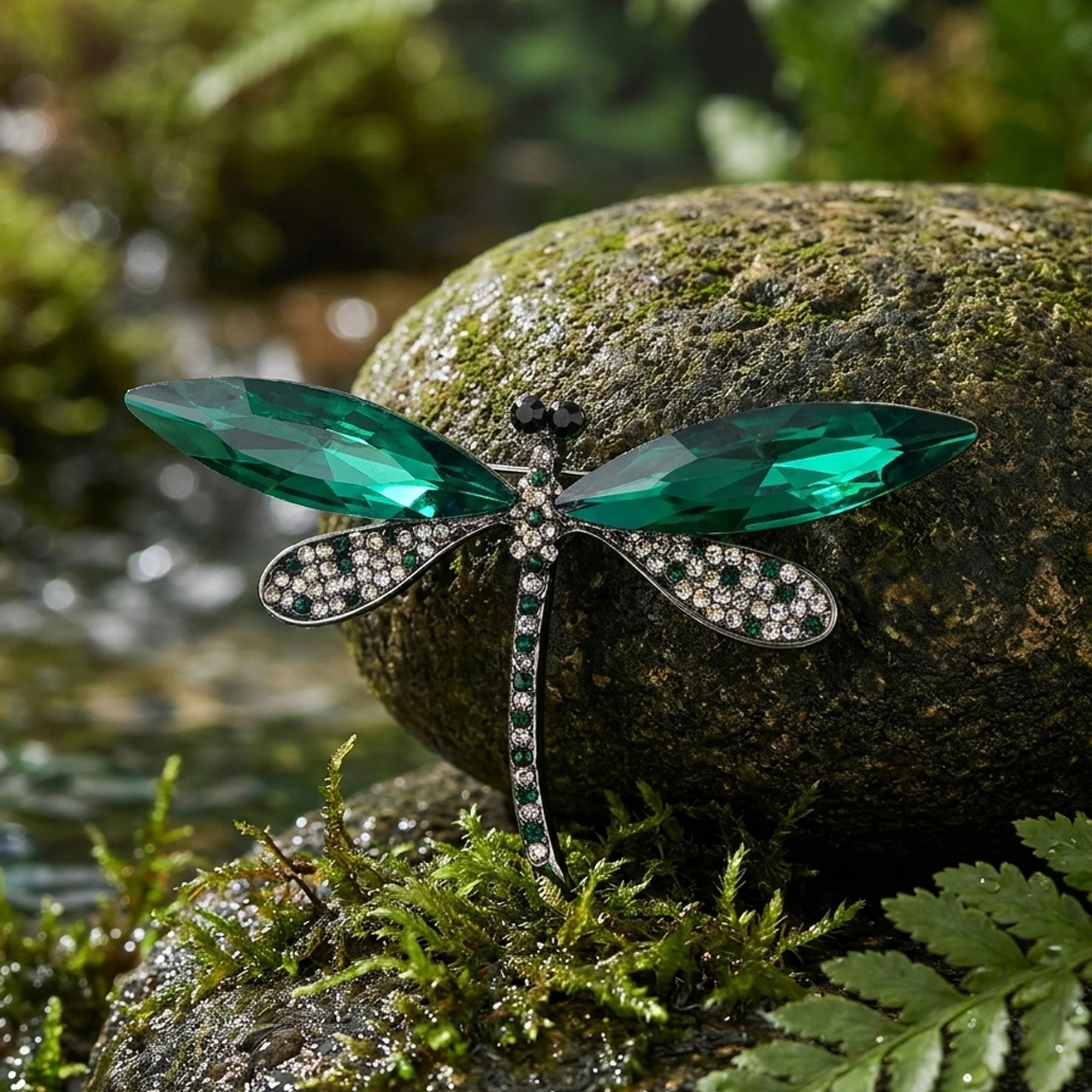 

Stylish Glass Dragonfly Brooches for Women Rhinestone Insect Pins Friend Event Party New Gifts Jewelry Decoration Accessories