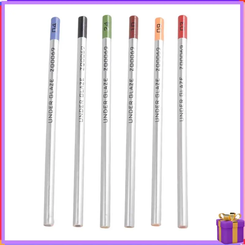 

Advanced 6Pcs Pencils Underglaze Pencils For Decorating Fused Glass And Under Glaze Ceramics