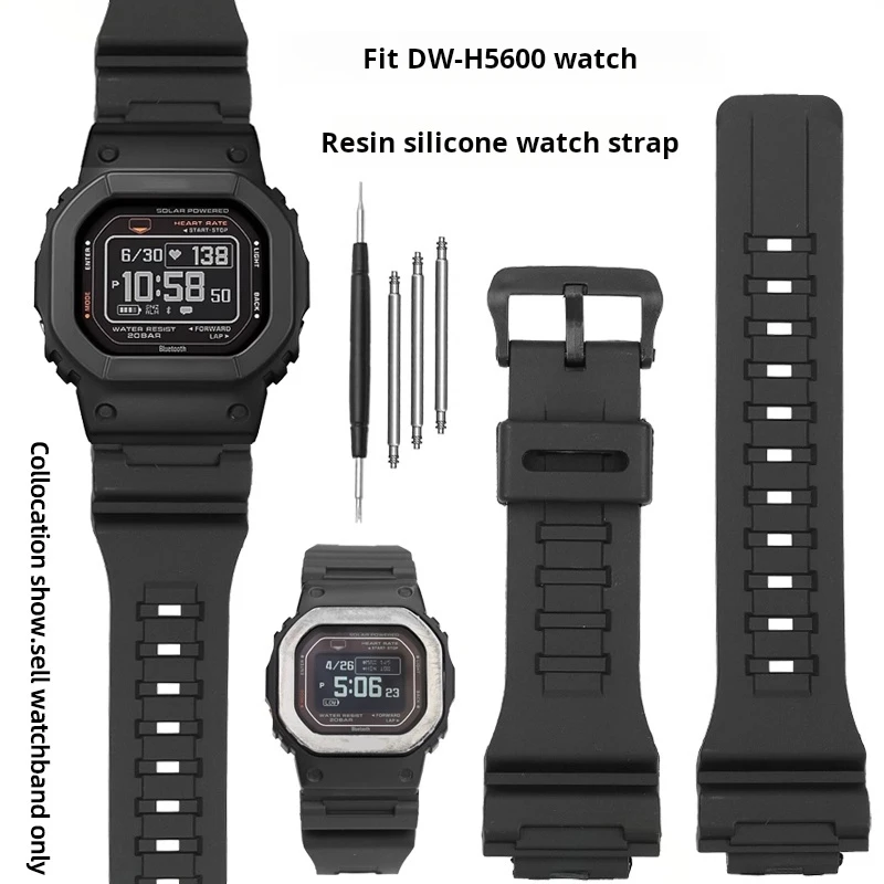 Para Casio G-SHOCK reloj cuadrado pequeño DW-291H DW-290 W-218H W-219H A158W correa de reloj modificada pulsera de goma de silicona para hombres 18mm