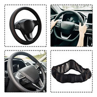 Car Interior Cover Steering Wheel Leather Pink Line 1PCS/set 37-38cm Breathable Gray Line Steering Wheel Cover