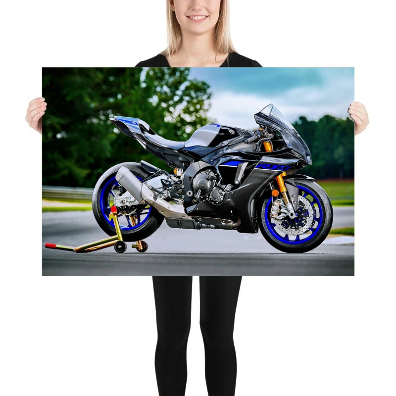 Мотоцикл YZF-R1M гоночный велосипед фотографии для комнаты холст плакат мотоцикл спортивная картина HD печать настенное искусство Деко для комнаты мальчика