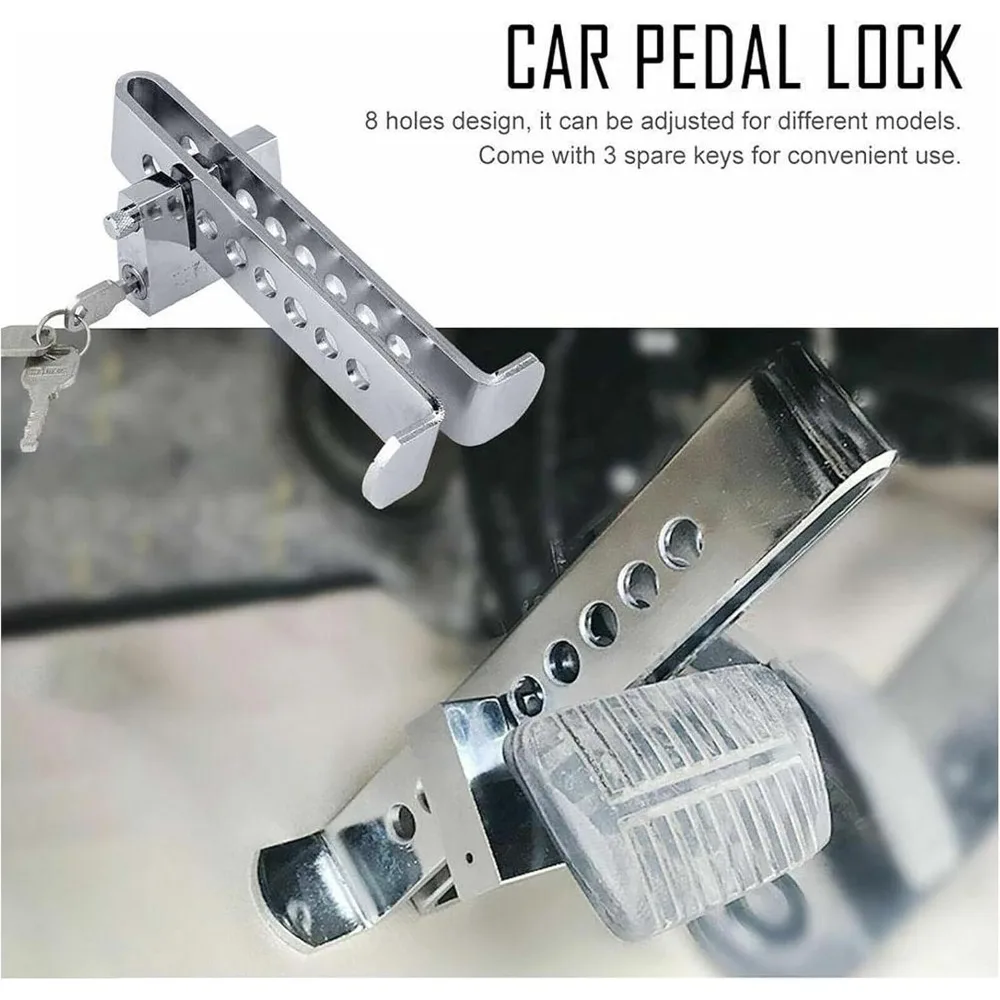 

Anti-Theft Auto Stainless Steel Clutch Lock Vehicle Security Protection Supplies Car Brake Lock