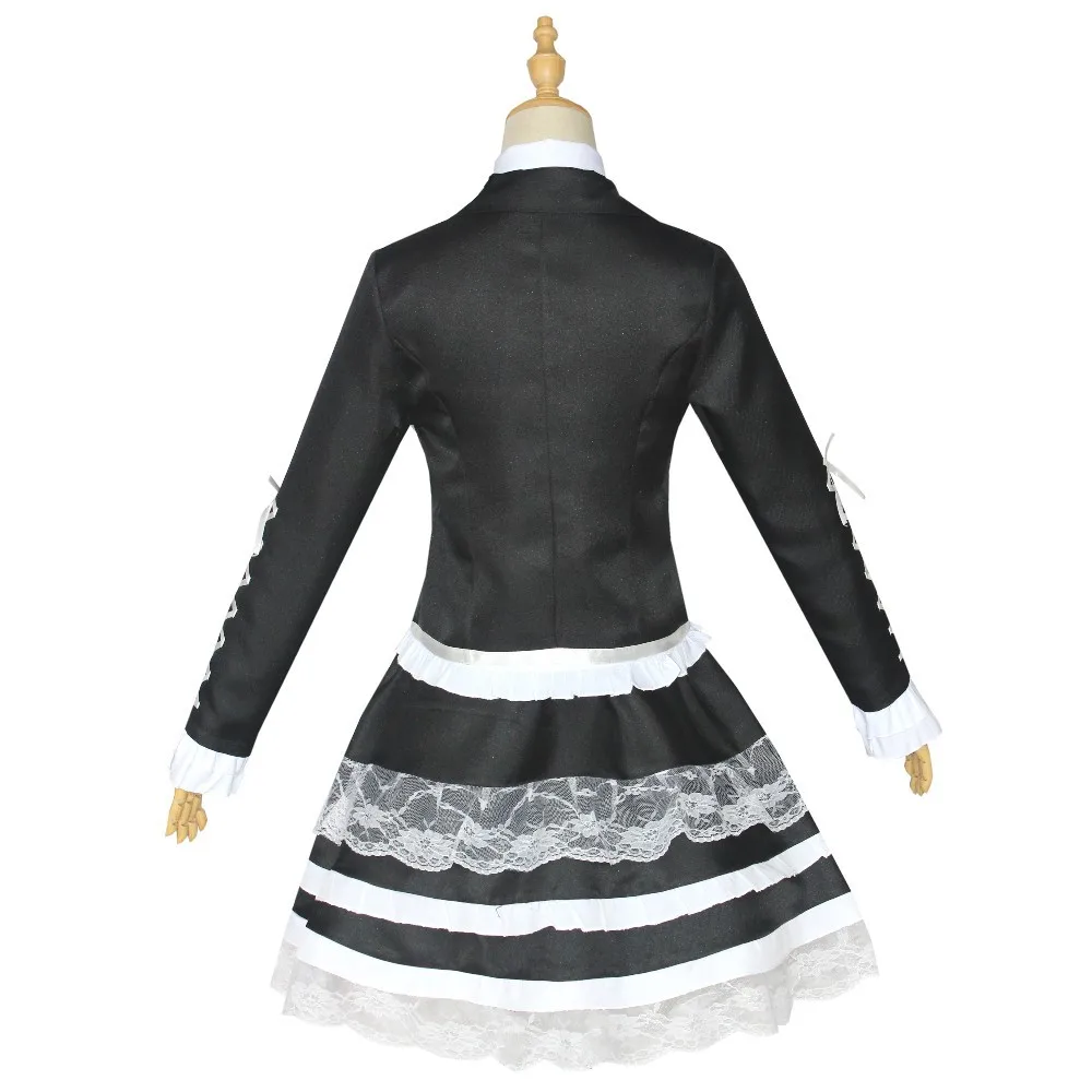 Dangaronpa سيليستيا Ludenberg تأثيري Dangaronpa زي مدرسي المرأة هالوين مجموعة كاملة القوطية لوليتا زي حفلة