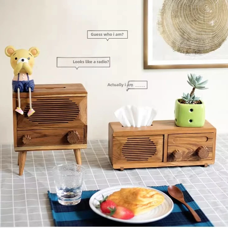 

Тайский креативный держатель для салфеток из старого тикового дерева, органайзер для хранения журнального столика для гостиной