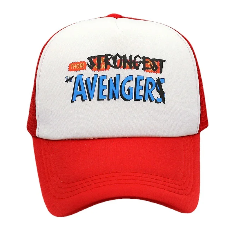 Thor Hat the Strongst Avengers Sol Same Style Printed Mesh Cap Marvel Sunshade Baseball Cap Children Adult Hat Peaked Cap