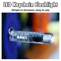 Mini Portable Flashlight Lighting Lamp Mount Torch Fishing Rechargeable Outdoor White/Green/Blue Shell COB Brightest USB Camping