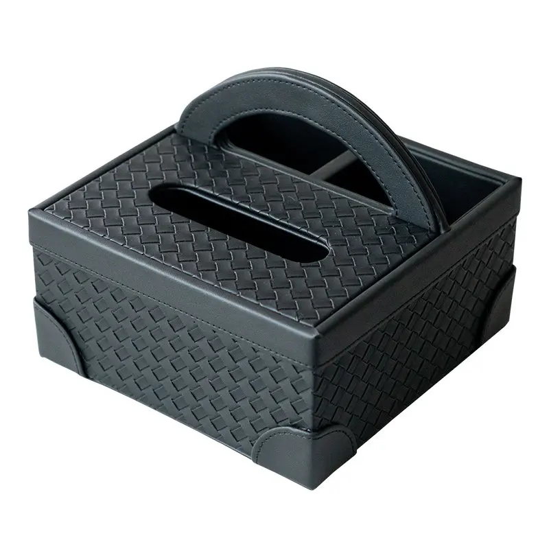 

French light luxury portable storage box, multi-function desktop storage, coffee table TV remote control storage, high-end tissu