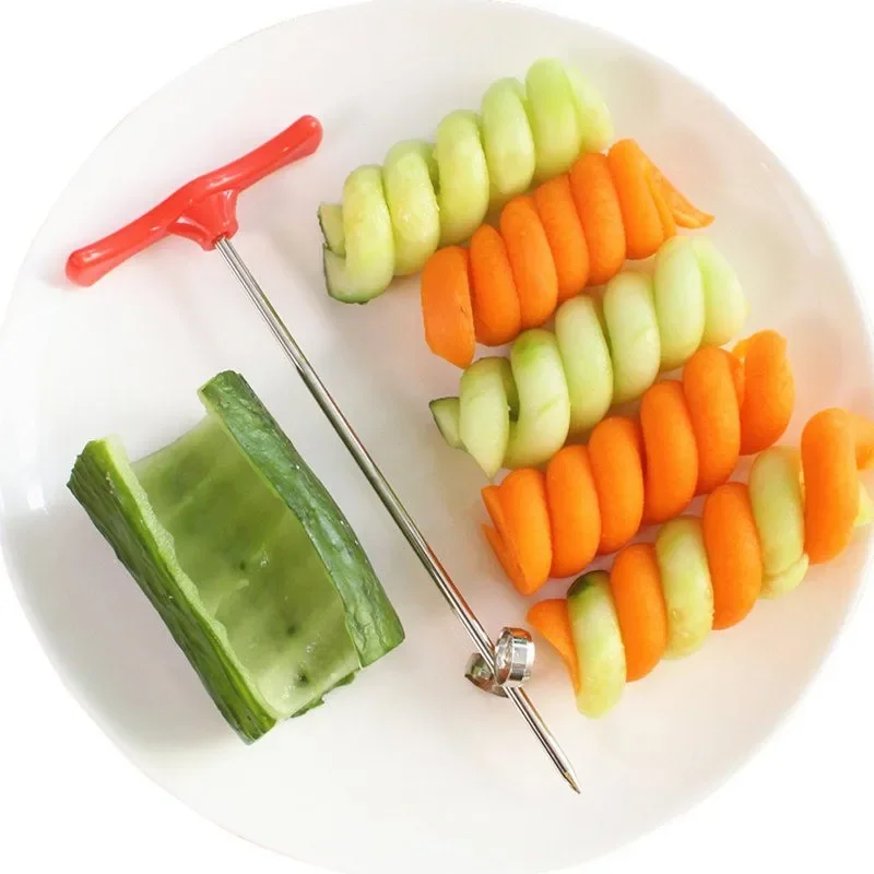 Vegetables Spiral Knife Carving Tool Potato Carrot Cucumber Salad Chopper Creative Screw Slicer Cutter Spiralizer Kitchen Tool