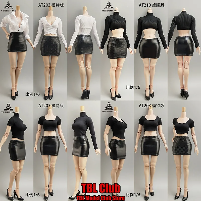 1/6 Scale Female Clothes Business Workplace Dressing Tight Fitting Hip Hugging Mini Skirt For 12-inch Action Figure Soldie