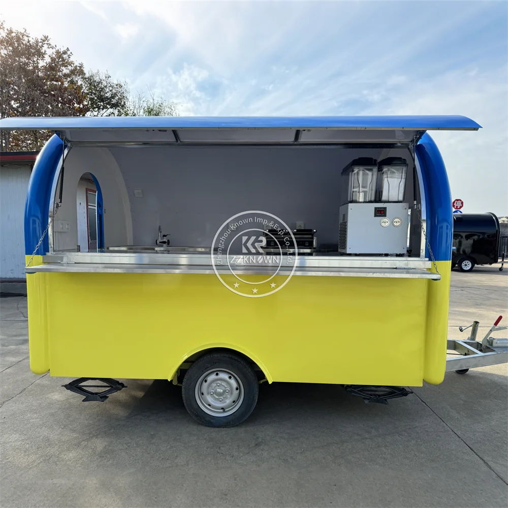 

Custom Mobile Food Trailer Fully Equipped Street Coffee Snack Ice Cream Cart Concession Business Ready Food Trailer For Sale