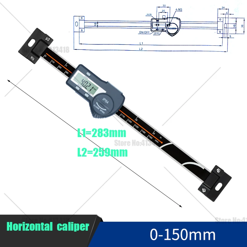0-150mm 0-200mm 0-300mm 0-100mm Verticale digitale lineaire schalen Verticale schuifmaat 0,01mm