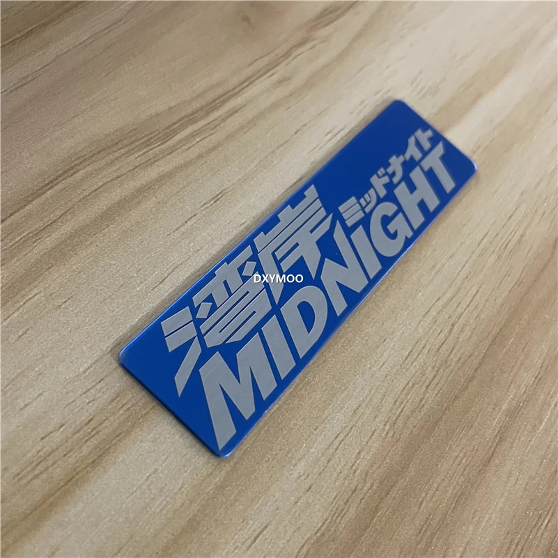 MIDNIGHT Japanese Style Sticker SS Stainless Steel Metal Tape for Bike Auto Truck Motor Laptop Tank Case