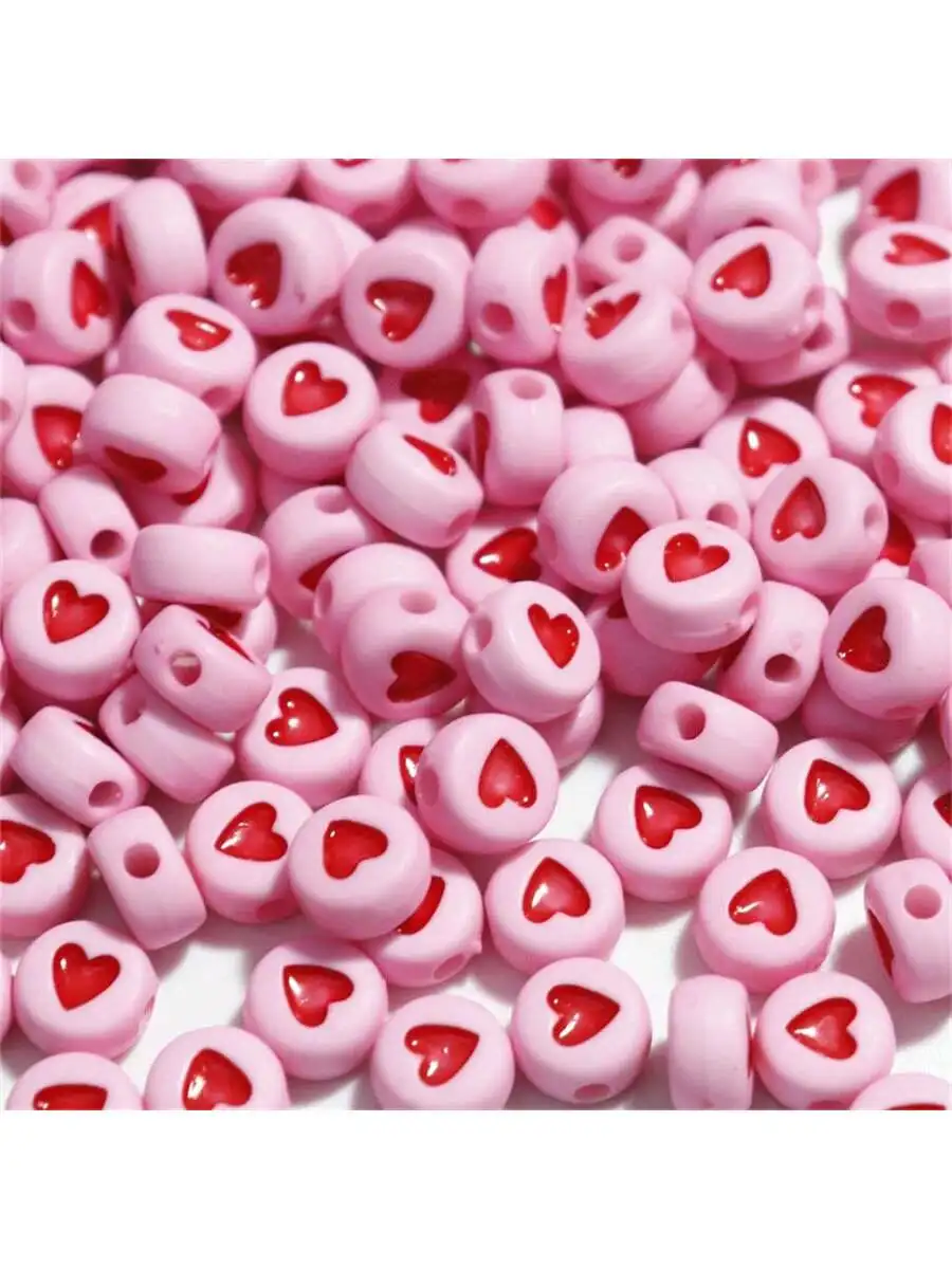 7 * 4mm peach heart, rose red heart, DIY jewelry making, handmade, necklace, mobile phone chain. festive decorations