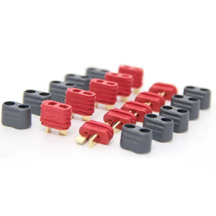 10PCS Amass 40A High Current T Plug Deans Connector Metal RC Lipo Battery Slip Sheath Housing For Fixed-wing Model Aircraft