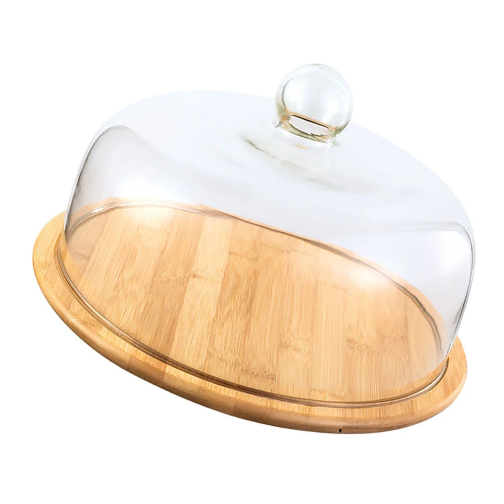 

Cake Display Tray Food Bread Container Cupcake Holder Storage Plate Glass Platter