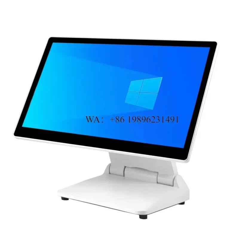 15.6 Inch Capacitive Touchscreen POS Terminal Aluminum Alloy Stand Foldable Cash Register for Supermarket Point of